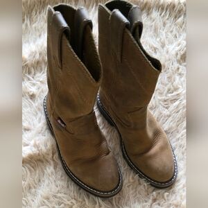 Justin Boots Kids Tan Leather Boots